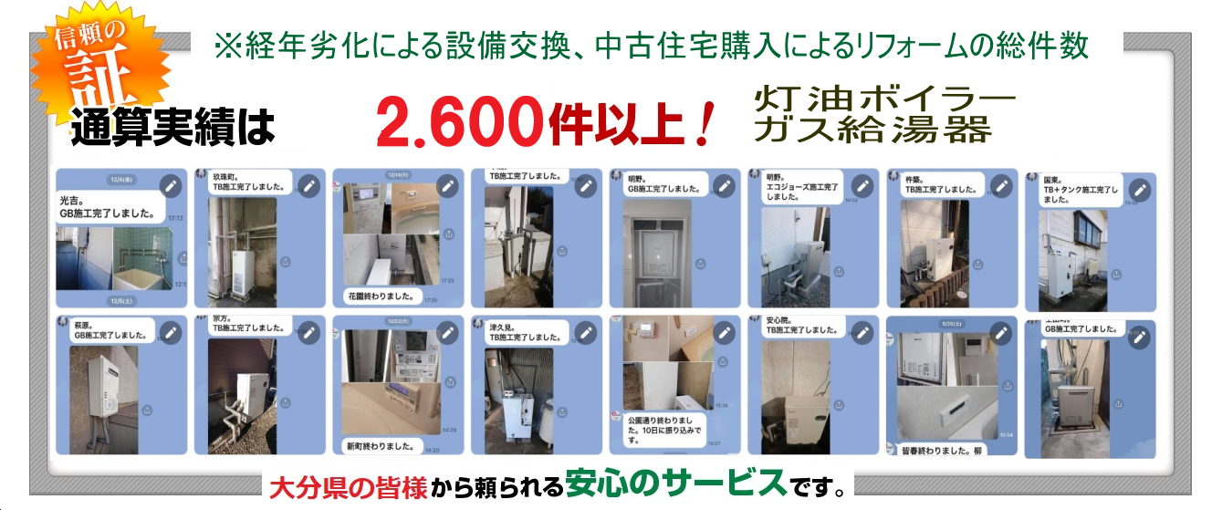 灯油ボイラー | 大分でエコキュート・ユニットバスを導入するなら有限 